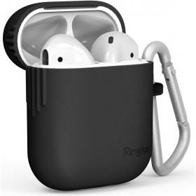 Introducing the TPU Case Ringke for Apple AirPods in Black - the ultimate protective accessory for your cherished AirPods.