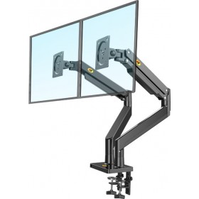 Introducing the NBMounts G32 Desktop Twin Monitor Mount Black, the ultimate solution for maximizing your productivity and enhanc