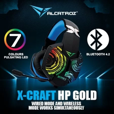 Alcatroz NEOX HP500 2.1 RGB Gaming Headset Black Blue