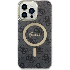 Introducing the Guess GUHMS23SH4STK Samsung Galaxy S23 Black Hardcase 4G MagSafe! This sleek and stylish phone case is designed 