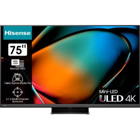 Introducing the Hisense 75U8KQ 75'' 4K Smart QLED MINI LED 120hz TV, a masterpiece of visual and audio technology.