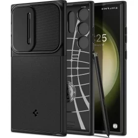 Introducing the Spigen Optik Armor Samsung Galaxy S23 Ultra Black, the ultimate protective solution for your precious device.