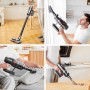 Puppyoo T12 Mate Cordless Vacuum Cleaner Strong Suction & Double Roller Brush