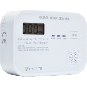 An electromechanical alarm that saves lives by detecting carbon monoxide gas and giving a loud acoustic warning if this poisonou