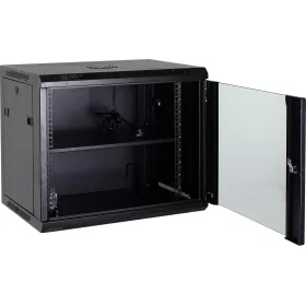 15U 19&#39;&#39; Wall Mount Cabinet. Dimensions: 768 x 600 x 600. 5mm tempered glass front door with over 180 turning degree. Re