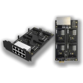 EX08 board supports up to 4 modules (8 RJ11 ports). Optional modules on EX08 board. O2 Module. S2 Module. SO Module. B2 Module. 