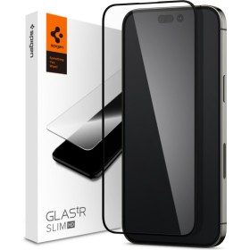 Introducing the Spigen GLAS.tR Slim Apple iPhone 14 Pro Black, the ultimate screen protector that combines sleek design and prem