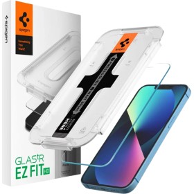 Introducing the Spigen GLAS.tR ez Fit Apple iPhone 14 Plus / 15 Plus / 13 Pro Max, the ultimate screen protector designed to saf