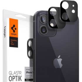 Elevate the aesthetics and protection of your iPhone 12 camera with the SPIGEN Optik Camera Lens in Black.