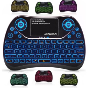 Explore the convenience of the ANEWKODI Mini Wireless Keyboard with Touchpad, the ultimate remote control for your Smart TV, Lap