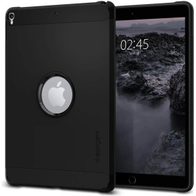 Introducing the Spigen Tough Armor 052CS22262 Case in Black, a robust protector designed for your iPad Air 3 (2019) and iPad Pro