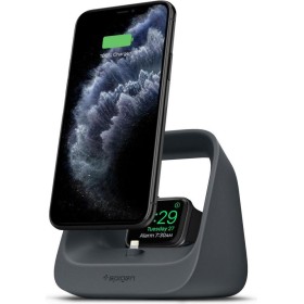 Introducing the Spigen S316 2-in-1 iPhone & Apple Watch Stand in a sleek Charcoal color, now available at Best Buy Cyprus.