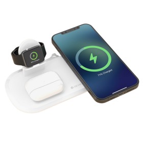 Introducing the Devia Desktop Wireless Charger 3 IN 1, a versatile charging solution that allows you to power up your smartphone