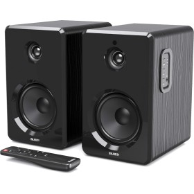 BLUETOOTH, 60W AMPLIFIED SPEAKERS: Bluetooth bookshelf speaker pair that has outstanding audio with powerful 60W sound.
