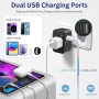 Universal Travel Adapter with 2 USB Ports (1 USB C), Worldwide Wall Charger AC Power Plug for US to EU UK AUS Asia