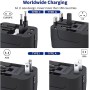 Universal Travel Adapter with 2 USB Ports (1 USB C), Worldwide Wall Charger AC Power Plug for US to EU UK AUS Asia