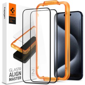 The SPIGEN GLAS.tR AlignMaster FC screen protector for the Apple iPhone 15 Pro is an excellent choice to safeguard your device's