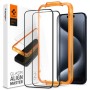 Spigen GLAS.tR AlignMaster FC Apple iPhone 15 Pro Black [2 PACK]