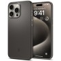 The SPIGEN Thin Fit case for the Apple iPhone 15 Pro Max in Gunmetal is a sleek and minimalistic protective case that is designe