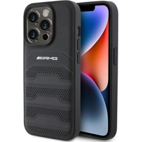 The AMG AMHCP15XGSEBK hardcase for the Apple iPhone 15 Pro Max offers a combination of protection and style with its leather mat
