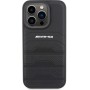 AMG AMHCP15XGSEBK Apple iPhone 15 Pro Max hardcase Leather Debossed Lines black