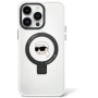 The Karl Lagerfeld KLHMP15XHMRSKHH hardcase for the Apple iPhone 15 Pro Max is a stylish and functional accessory featuring a Ri