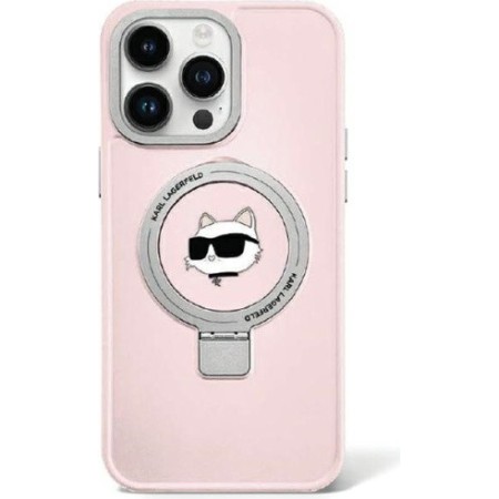 Karl Lagerfeld iPhone 15 Pro Max Pink Hardcase