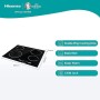 Hisense E6432C hob Black Built-in 60cm Ceramic 4 zones