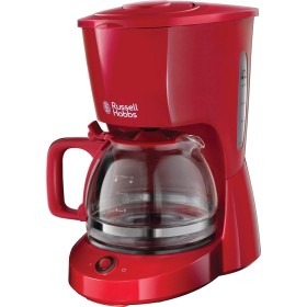 Elevate Your Coffee Experience with the Russell Hobbs Textures Drip Coffee Maker 1.25L in Luxurious Ruby Red.