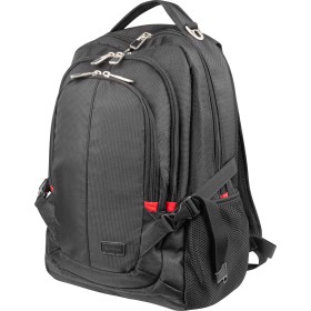 Durable and roomy backpack for safe and comfortable transport of laptops up to 15,6”. The main roomy lockable compartment with t