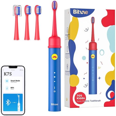 Bitvae Sonic toothbrush with app for kids, tips set BVK7S (Blue)