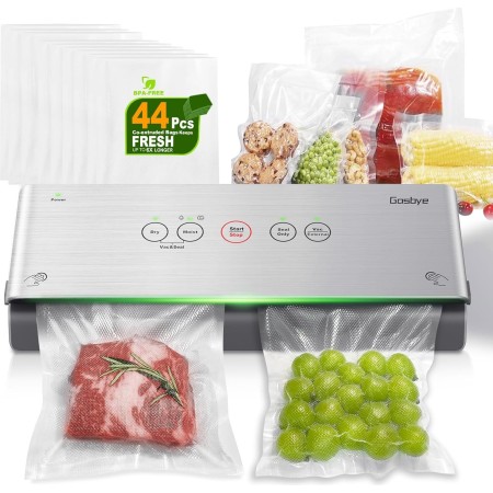 Powerful 2-Pump Vacuum Sealer with 2X Suction Ideal for Dry & Wet Foods