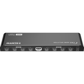 1×8 HDMI™ splitter distributes 1 HDMI™ source to 8 HDMI™ displays simultaneously. Apply for STB, DVD, Media Player, Laptop, D-VH
