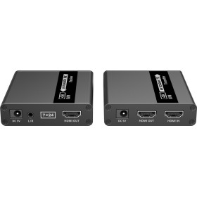 This HDMI Extender includes a transmitter unit and a receiver unit, allows the HDMI signal to be transmitted up to 70 meters at 
