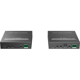This is an HDMI over IP extender kit, including a transmitter and a receiver. With this device, HDMI signals can be transmitted 