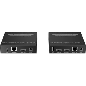 This product is a 4K@60Hz HDMI KVM extender kit consisting of a transmitter and a receiver, using ipcolor STREAM technology for 