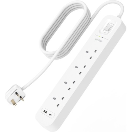 Belkin Connect Surge Protector with USB-C and USB-A Ports (4 Outlet with 1 USB-C & 1 USB-A)