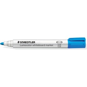 STAEDTLER 351-30 Lumocolor Whiteboard Marker Bullet Tip - Light Blue (Box of 10)