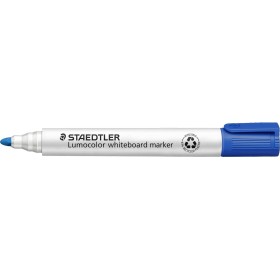 STAEDTLER 351-3 Lumocolor Whiteboard Marker Bullet Tip - Blue (Box of 10)