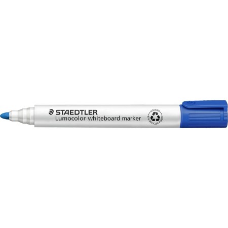 STAEDTLER 351-3 Lumocolor Whiteboard Marker Bullet Tip - Blue (Box of 10)