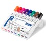 STAEDTLER 351 WP8 Lumocolor Whiteboard Marker Bullet Tip - Assorted Colours (Pack of 8)