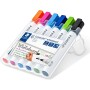 STAEDTLER 351 WP6-1 Lumocolor Whiteboard Marker Bullet Tip - Assorted Colours (Pack of 6)