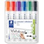 STAEDTLER 351 WP6 Lumocolor Whiteboard Marker Bullet Tip - Assorted Colours (Pack of 6)