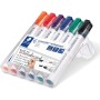 STAEDTLER 351 WP6 Lumocolor Whiteboard Marker Bullet Tip - Assorted Colours (Pack of 6)