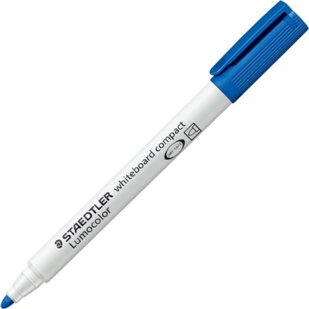 STAEDTLER Lumocolor Compact 341-3 Whiteboard Marker - Blue (Pack of 10)