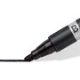 STAEDTLER 348 B-9 Double ended permanent marker with bullet and chisel tip Black