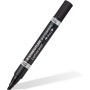 STAEDTLER 348 B-9 Double ended permanent marker with bullet and chisel tip Black