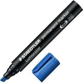 Staedtler Blue 385-3 Lumocolor Permanent Chisel Wide Marker