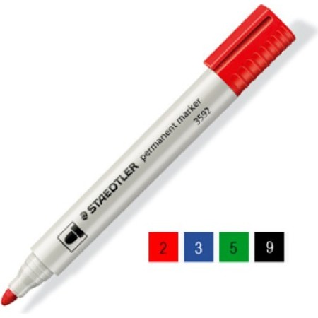 Staedtler Red 3592-2 Lumocolor Permanent Bullet Marker