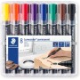 Staedtler Lumocolor 352 WP8 Bullet Tip Permanent Marker - Pack of 8, Assorted Colours